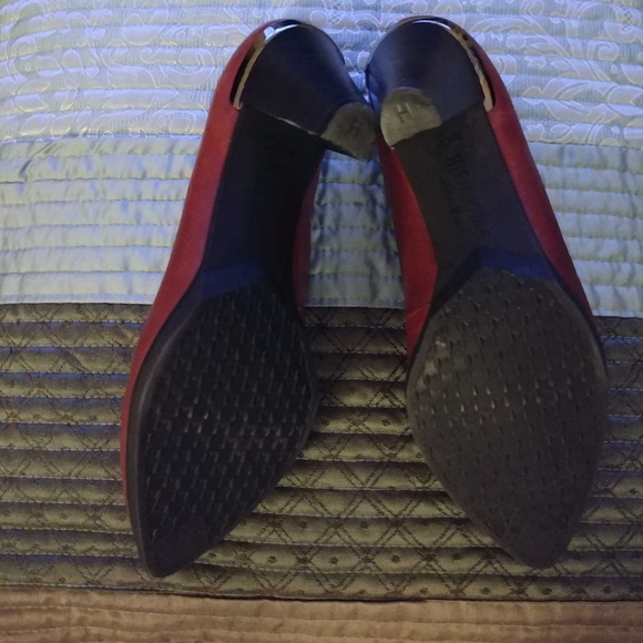 Hispanita Glove burgundy pumps - Picture 4 of 6